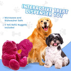 Yeti Puff and Play Dog Toy, Dog Chew Holder, Fun Stimulating Chew Toy for Teething, Behavior Training for Light to Moderate Chewers (Pink - Yeti)