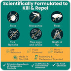 Trail Guard Natural Extra Strength Insect, Flea and Tick Spray for Dogs, Cats, People & Home (2Pack 4oz, Cedarwood & Rosemary)