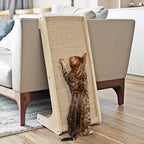 PETKARAY Cat Scratcher, Cat Sisal Scratching Ramp, L Shape Cat Scratch Pad for Indoor Cats, Wall Furniture Protector with Catnip Large