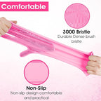 Pet Grooming Gloves, High-Density Silicone Gloves with Enhanced Five Finger Design for Bathing and Massaging Dogs and Cats (Pink)