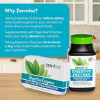 Zenwise Health Digestive Enzymes for Gut Health & Bloating Relief - Multi Enzymes Digestion Supplement with Probiotics, Bromelain & Papaya for Digestive Health Support - Men & Women - 180 Count