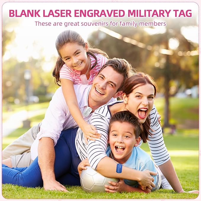 Therwen 300 Pcs Blank Dog Tags Set Includes 150 Pcs Aluminum Tags Engraving Laser Blanks and 150 Pcs Necklace Chain for Pet Decorative DIY Craft, 10 Colors (150 Set)