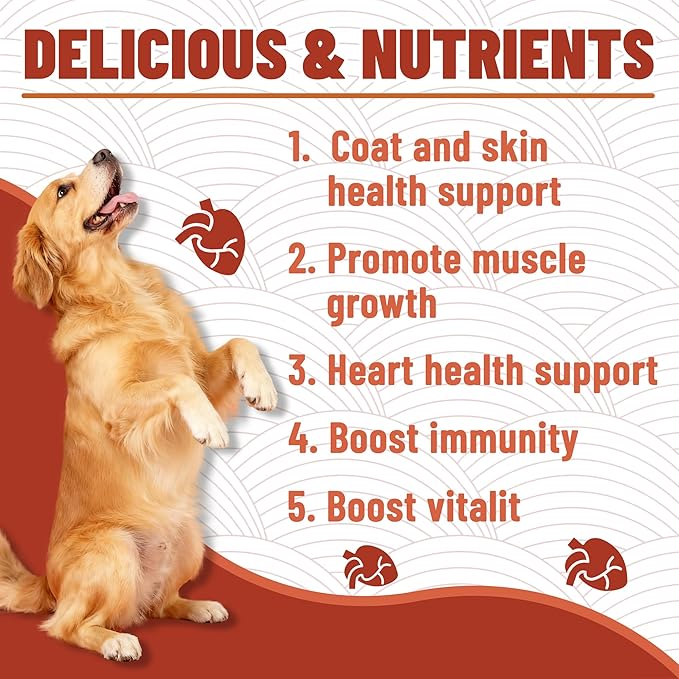Just Try 6 oz Freeze-Dried Chicken Heart Dog & Cat Treats - Single Ingredient, Grain-Free, High Protein Training Treats Snacks