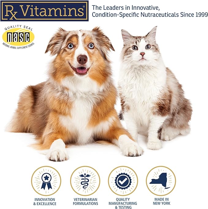 Rx Vitamins Nutritional Support - A Combination of Essential Vitamins, Minerals, & Other Beneficial Compounds for Dogs and Cats - 9.07oz