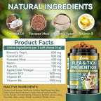 YOTANGO Natural Flea & Tick Support Chews for Cats & Dogs, 2-Pack Bundle for Natural Flea Prevention & Skin Health, 400 Chews Total, Safe & Effective, Plant-Based Formula for All Breeds