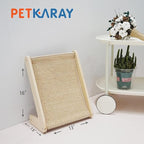 PETKARAY Cat Scratcher, Sisal Cat Scratching Ramp, L Shape Cat Scratch Pad for Indoor Cats, Kitten Wall Furniture Protector Small
