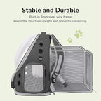 Cat Backpack Carrier for Large Cats, Expandable Cat Bubble Backpack, Dog Carriers for Small Medium Dogs, Airline Approved Pet Carrier for Travel Hiking Outdoor(Grey)