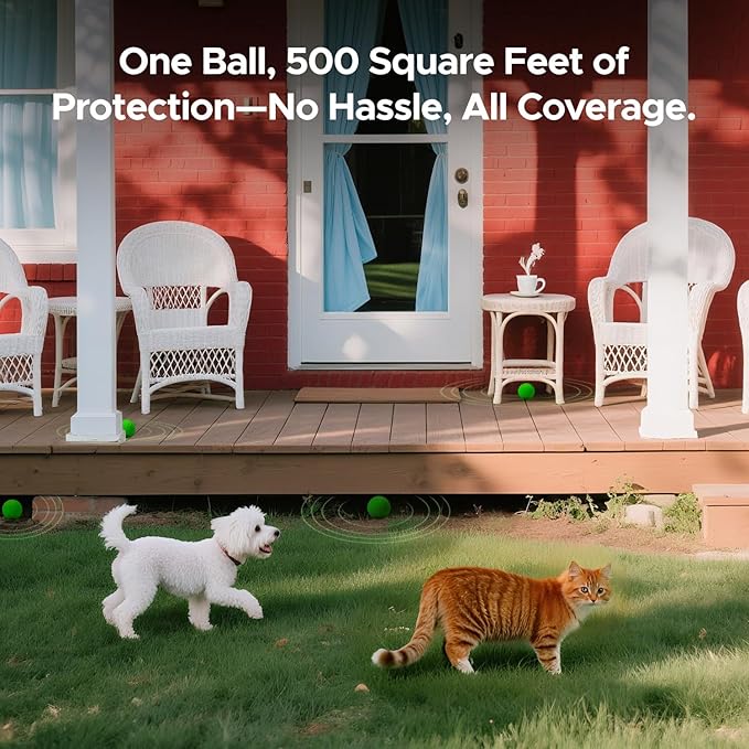 Cat Repellent Ball &,Spray, Dog Repellent, Natural Peppermint Oil Cat & Dog Deterrent Spray 60ml Outdoor and Indoor, Keep Cats Out of Yard Permanently, Protect Your Yard and Furniture