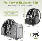 Expandable Cat Backpack,Cat Bubble Backpack Carrier for Carrying Cats, Pets and Small Dogs,Airline-Approved,Designed for Travel, Hiking, Walking,Car （Black