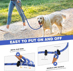 lynxking Slip Lead Dog Leash Reflective, Heavy Duty Comfortable Strong Rope for Large Medium Small Dogs No Pull Pet Training (Blue, Large 1/2in x 6ft-Slip Lead)