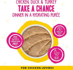 Weruva B.F.F. Play - Best Feline Friend Paté Lovers, Aw Yeah!, Chicken, Duck & Turkey Take a Chance with Chicken, Duck & Turkey, 5.5oz Can (Pack of 8)