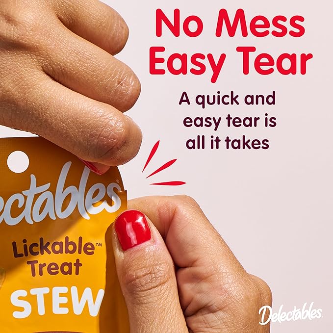 Delectables Non-Seafood Stew Lickable Wet Cat Treats, Chicken, 1.4 oz (Pack of 12)