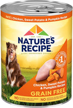 Nature's Recipe Grain Free Chicken, Sweet Potato, and Pumpkin Recipe Wet Dog Food, 13 oz. Can, 12 Count