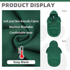 KOOLTAIL Basic Dog Hoodie - Soft & Warm Dog Hoodie Sweater with Leash Hole and Pocket, Dog Winter Coat, Cold Weather Clothes Sweatshirt for Small Medium Large Dogs Puppy Cat Boys Girls Deep Green S