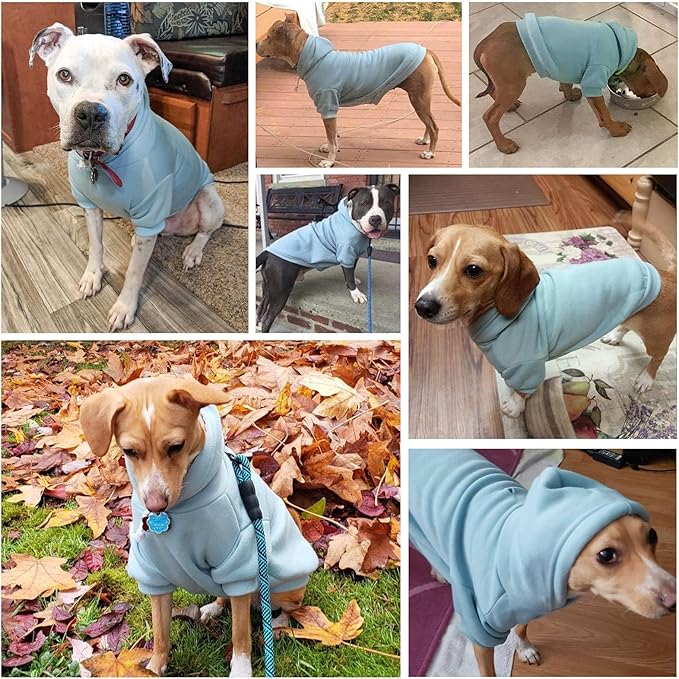 BINGPET Dog Hoodies - Fleece Lined Fall Dog Puppy Sweatshirt Soft Warm Sweater Winter Hooded Clothes for Small Medium Large Dogs & Cats