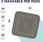 PUPIBOO Washable Pee Pads for Dogs and Cats - Super Absorbent Reusable Puppy Training Pads - 100% Waterproof, Leak-Proof & Non-Slip Whelping Pads for Pet Housebreaking