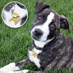 NFL Minnesota Vikings Engraving Pet ID Tags in 32 Team Logo Shapes Personalized Dog Tags and Cat Tags with 3 Lines of Customizable Text for Tracking & Safety. Stainless Steel Pet ID Tracking Tags