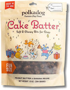 Polkadog Premium Healthy Dog Birthday Treat - Soft, Chewy & Vegan Treats - New England Peanut Butter and Banana Small Batch Recipe - Perfect Training Size, Ideal for Any Occasion | Cake Batter Flavor