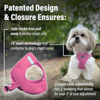 DOGGIE DESIGN Dog Harness - No Choke Dog Harness, Dog Vest, Mesh Polyester, Pet Harness, Simple Step in and Go Design, Harness for Dog - Candy Pink, M