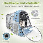 Expandable Cat Backpack,Cat Bubble Backpack Carrier for Carrying Cats, Pets and Small Dogs,Airline-Approved,Designed for Travel, Hiking, Walking,Car （Blue