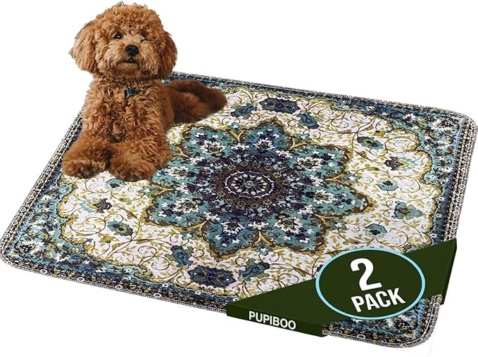 PUPIBOO Washable Pee Pads for Dogs and Cats - Super Absorbent Reusable Puppy Training Pads - 100% Waterproof, Leak-Proof & Non-Slip Whelping Pads for Pet Housebreaking