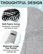 Dog Carrier Sling for Small Dogs and Cats(0 to 12 lbs), Puppy Sling Carrier with Adjustable Strap, Travel Safety Harness, Hands-Free Pet Carring Holder Travel Bag for Outdoor, Gray