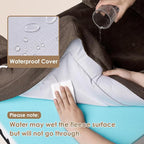 EHEYCIGA Orthopedic XL Dog Beds, Waterproof Memory Foam Dog Bed for Extra Large Dogs, Non-Slip Bottom and Egg-Crate Foam Big Pet Couch Bed with Washable Removable Cover, Brown