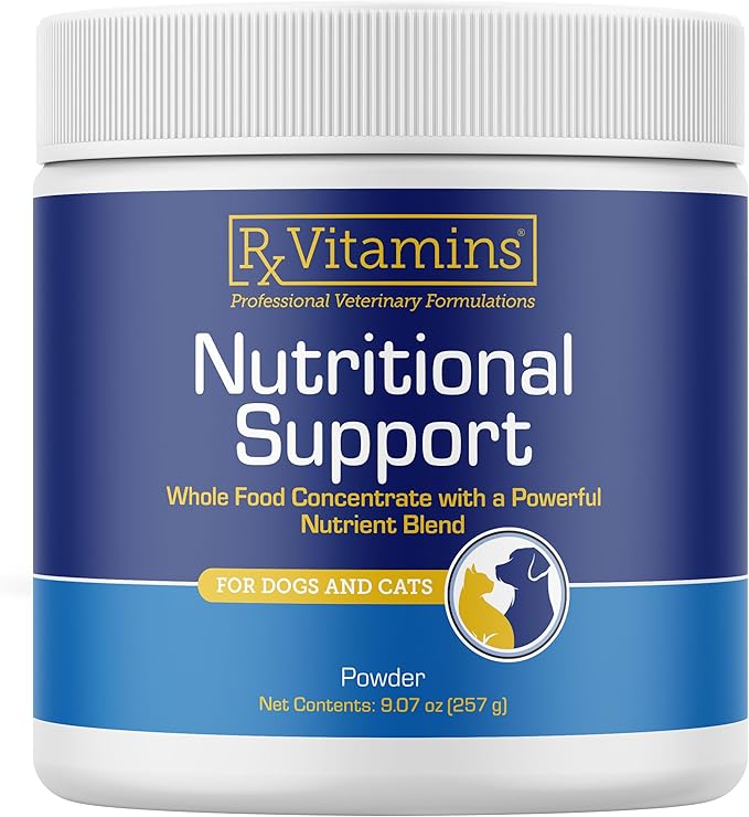 Rx Vitamins Nutritional Support - A Combination of Essential Vitamins, Minerals, & Other Beneficial Compounds for Dogs and Cats - 9.07oz