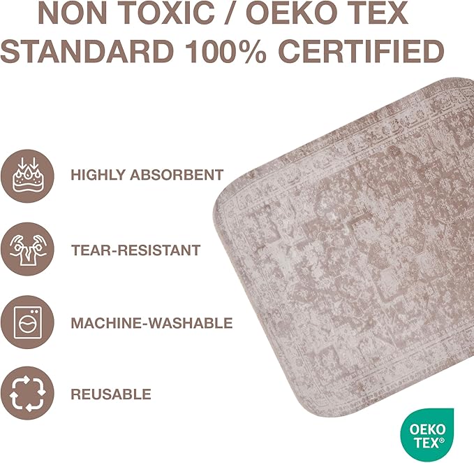 PUPIBOO Washable Pee Pads for Dogs and Cats - Super Absorbent Reusable Puppy Training Pads - 100% Waterproof, Leak-Proof & Non-Slip Whelping Pads for Pet Housebreaking