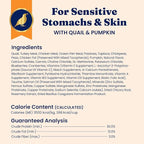 Solid Gold Sensitive Stomach Dry Cat Food - Grain Free & Gluten Free Sensitive Stomach Cat Food for Indoor Adult & Senior Cats - Dry Kibble for Cats w/Quail, Pumpkin & Probiotics for Gut Health - 6lb