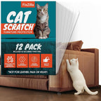 Anti Cat Scratch Furniture Protector, 12-Pack Couch Protector from Cat Claws – Heavy-Duty, Easy-to-Apply Scratching Deterrent and Shield for Sofa Corners, Walls, Doors- with 52 Twist Pins
