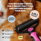 MalsiPree Dog Brush for Shedding - 2 in 1 Undercoat Rake Deshedding Tool for Medium to Large Double-Coated Dog Grooming - Pet Dematting Comb - Pet Deshedder (Pink)