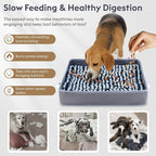 Snuffle Mat for Dogs, Dog Puzzle Mat, Interactive Dog Toys for Enrichment,Sniff Mats with Non-Slip Backing,Suitable for Breeds and Sizes of Dogs (Silver, 17" X 15")