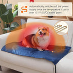 Pecute Cat Heating Pad Indoor, 6 Adjustable Temperature with Timer, Dog Heating Pad with Dual-Resistant Cable, Waterproof Layer, Heated Cat Bed Mat Blanket, Electric Pet Heating Pad for Cats Dogs