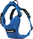 Voyager Escape-Proof Step-in Lock Cat Harness & 5ft Neoprene-Handle Leash Set All-Weather Mesh with Reflective Stitching for Small to Large Cats by Best Pet Supplies, Royal Blue, XXS