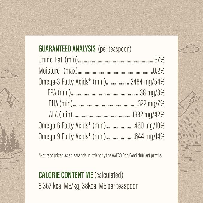 Grizzly Pet Products Algal Plus Omega 3-6-9 Food Supplement for Dogs and Cats, 8 Ounce Bottle