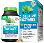 Zenwise Health Digestive Enzymes for Gut Health & Bloating Relief - Multi Enzymes Digestion Supplement with Probiotics, Bromelain & Papaya for Digestive Health Support - Men & Women - 100 Count
