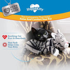 Pets Know Best HuggieKitty | Comfort Purring Companion with Heartbeat Sleep Aide for Cats & Kittens, Heating for Calming Relief, Carrier & Behavioral Training Essential, Breeds, Grey
