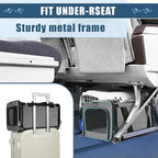 Cat Carrier Alaska Airline TSA Approved 17x11x9.5 Soft-Sided Small Pet Air Travel Carry Bag, Southwest Airplane Kitten 12lbs Crate in Cabin Under-Seat Traveling Cage Tiny Dog Under 8 Pound