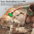 Swihauk Self Cleaning Slicker Brush - Skin Friendly Deshedding Grooming Tool for Dogs & Cats, Suitable for Shedding & Haired Pets, with Pet Supplies Accessories, Green