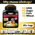 Soft Chews Dog Vitamins & Supplements - Dog Multivitamin - Hemp Oil Glucosamine Chondroitin Hip and Joint Support Health, Skin & Coat, Digestion & Immune Booster, Heart, Probiotics