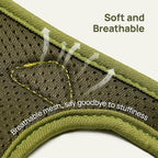 Cat Harness and Leash Set, Step-in Escape Proof Adjustable Vest Harness for Small Medium Large Cats, Lightweight Soft Breathable Reflective Kitten Harness for Walking Travel, Camping(Green, M)