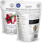 The New Zealand Natural Pet Food Co Meow Freeze Dried Cat Food - Beef & Hoki Recipe, High Protein, Meals & Toppers, Dry Cat Food,1.76 oz