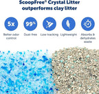 PetSafe ScoopFree Disposable Crystal Cat Litter Tray - Easy Cleaning Box - Refill Tray for Electric Litter Box - Fresh Scent - 4.3 lb Bags - 6 Pack