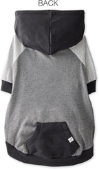 Rocky – The Orginal Lightweight Hooded TEE 100% Organic Cotton Dog Hoodie Pet Coat Sweater for Small, Medium, Large Dogs, Black Color Block, Large
