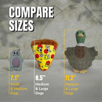 Bite Force -Durable & Strong Dog Toy Pizza Slice with Squeaker, Kevlar-Reinforced for Aggressive Chewers for Small Medium Large Dogs - Yellow.