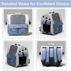 Cat Backpack Carrier Airline Approved – Breathable Pet Carrier Backpack for Small Dogs, Cats, Puppies, Rabbits – Travel Dog Backpack with Ventilated Design for Hiking, Outdoor, Car Trips