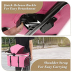 Athena collection Dog Stroller for Small/Medium Dogs,Foldable Pet Stroller with Detachable Carrier,Lightweight Cat Stroller up to 33lbs(Pink)