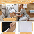 Orthopedic Dog Beds for Large Dogs, 7" Memory Foam Dog Beds with Waterproof Liner, Chew Proof Microsuede Cover, Removable and Washable, Nonskid Bottom, 60"x48" XXL Khaki