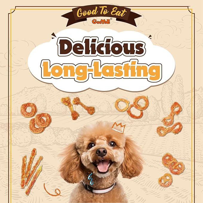 Gootoe Turkey Tendon Dog Treats, Bone (M) 1 lb, USA-Sourced Turkey Tendon, Natural Snack, Premium Puppy Chews, Hypoallergenic, Rawhide Free, Reseal Value Bag, Size for Medium Dogs